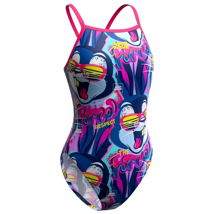 Maillot de bain 1 piu00e8ce fille Mad Wave Nera N9 [Taille M]