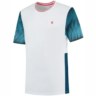 Maillot de Tennis K Swiss Men Hypercourt Print Crew 3 White