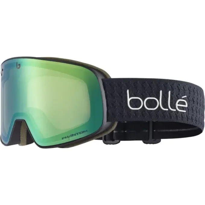 Masque de ski Bollé NEVADA BLACK CORP MATTE – PHANTOM GREEN EMERALD CAT 1-3 Usine Directe