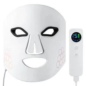 Masque visage LED luminotherapie 4 couleur femme