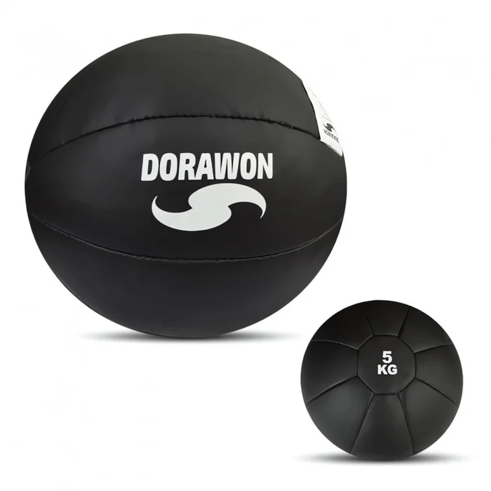 Medecine ball en cuir synthetique Dorawon [Taille 5 kg]