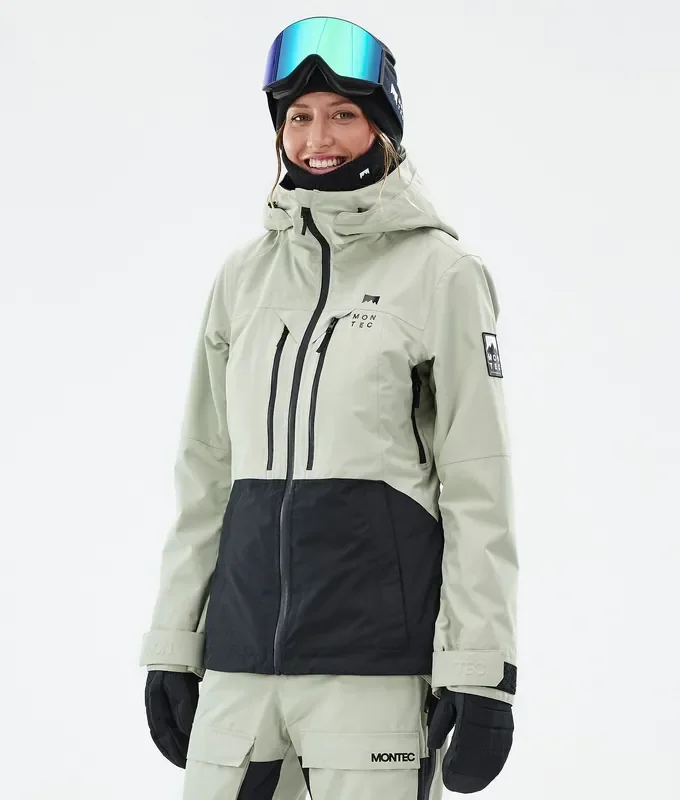 Meilleur Choix Montec Moss W Veste Snowboard Femme Soft Green/Black