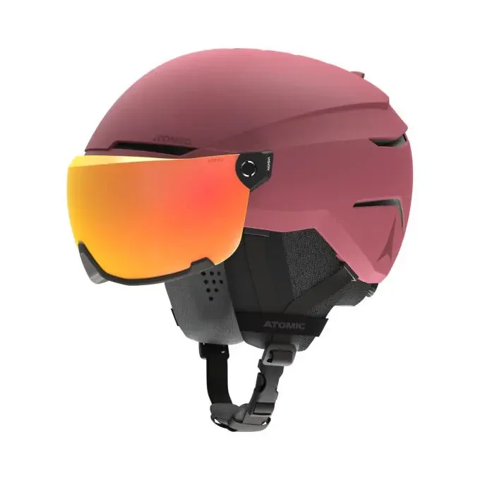 Meilleure Vente Casque de ski à visière Atomic Savor Visor Stereo – Maroon