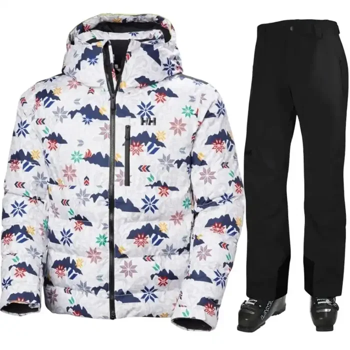 Meilleure Vente Helly Hansen Kvitfjell/Legendary ensemble de ski, homme, blanc/noir
