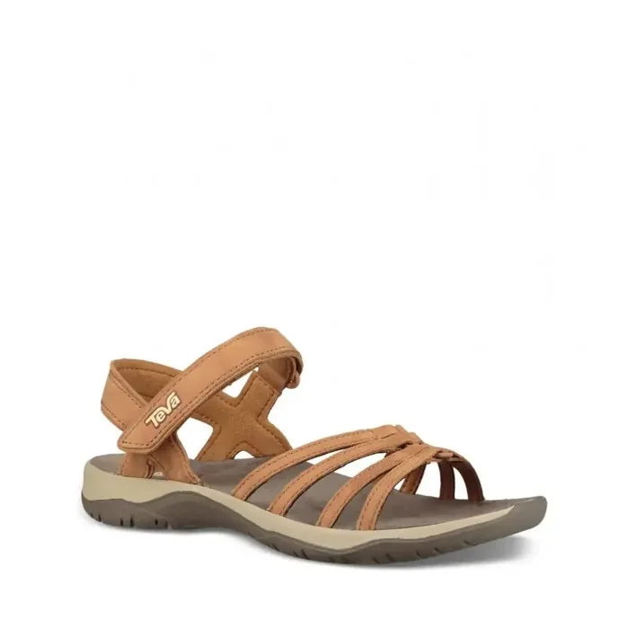 Meilleure Vente Sandales en cuir femme Elzada Leather Pecan Teva