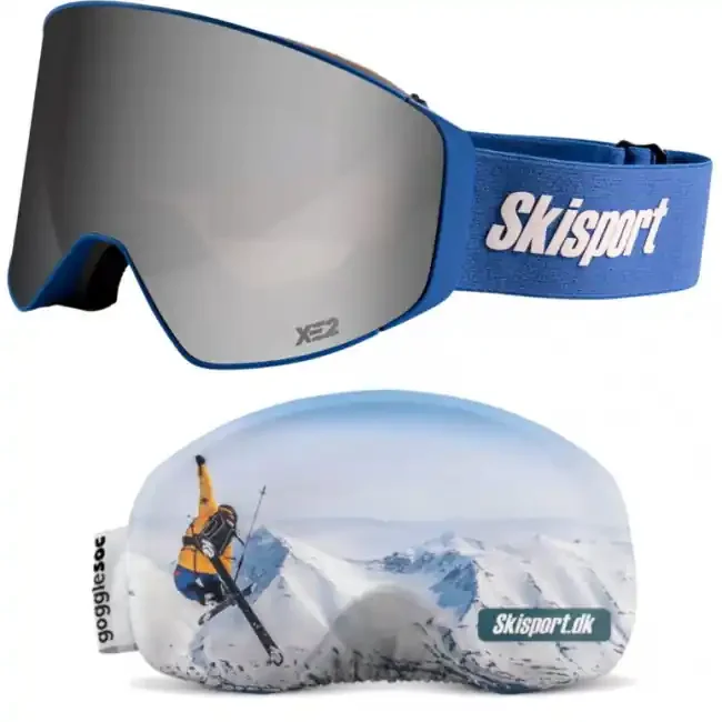 MessyWeekend Clear XE2, blå + gogglesoc skisport Meilleur Choix