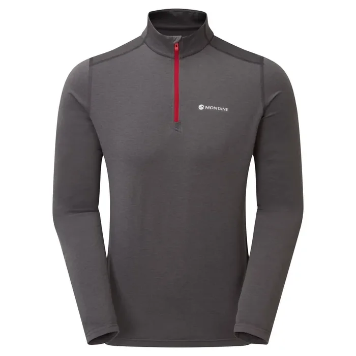 Montane Dart Thermo Zip Neck, homme, gris Offre Du Jour