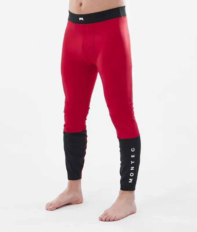 Montec Alpha Pantalon thermique Homme Deep Red/Black Prix Réduit