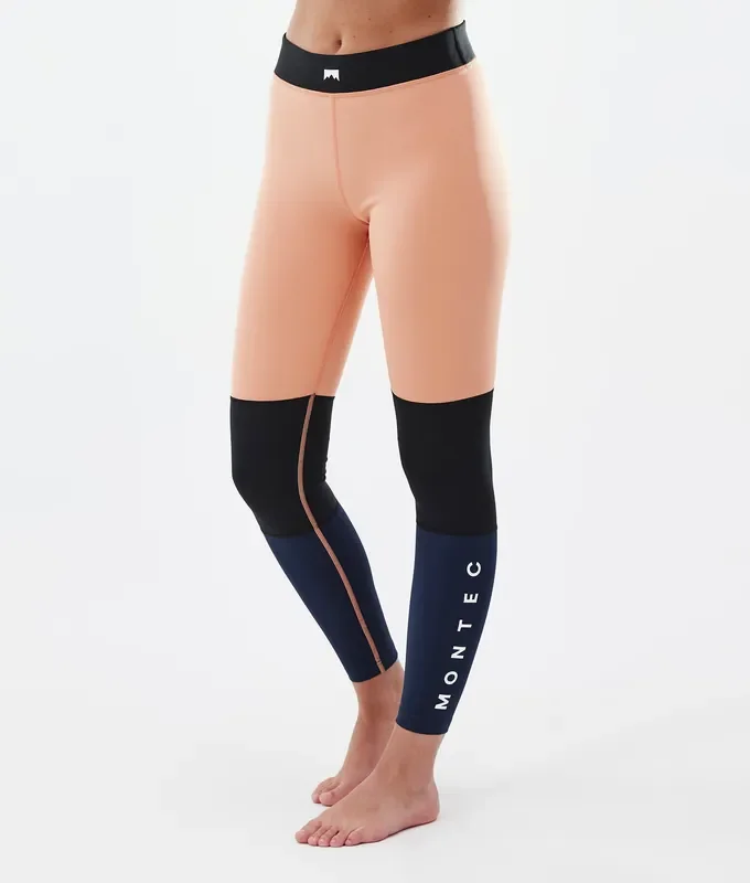 Montec Alpha W Pantalon thermique Femme Faded Peach/Black/Dark Blue Achetez Aujourd’hui