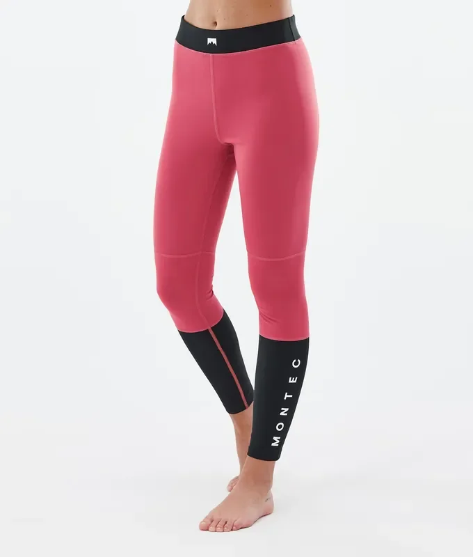 Montec Alpha W Pantalon thermique Femme Light Red/Black Offre Limitée