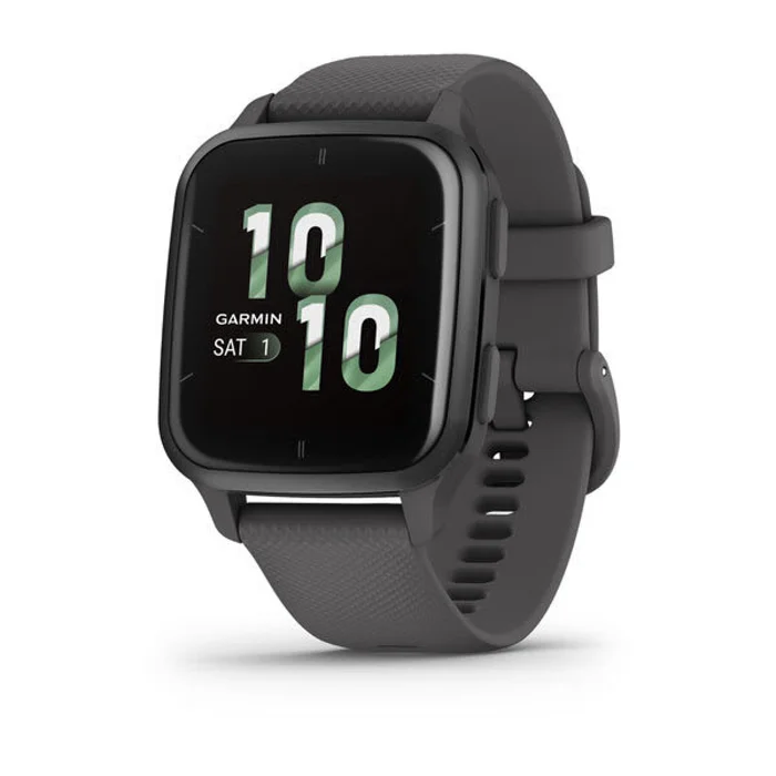 Montre connectée avec bracelet silicone gris foncé Garmin Venu Sq 2