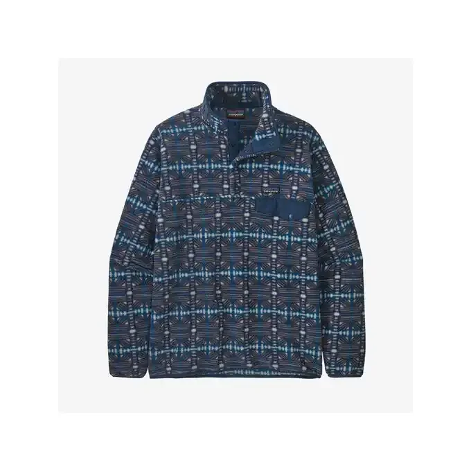 Must-Have Pullover Patagonia M&rsquo;S LW SYNCH SNAP-T P/O Snow Beam Dark Natural