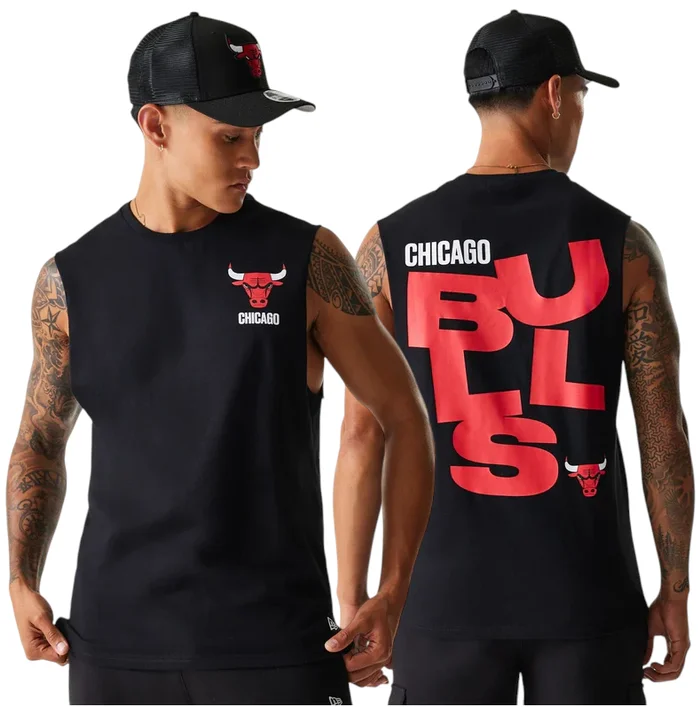 New Era NBA Chicago Bulls Graphic Sleeveless T-Shirt « Black »