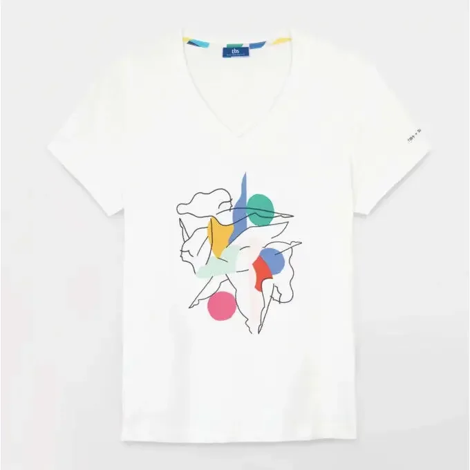 Nouveauté T-Shirt TBS en Coton Biologique à Motif