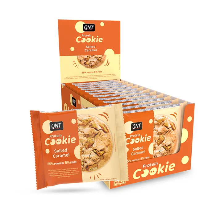 Nutrition protéinée caramel salé QNT Cookie [Taille 12×60 g]
