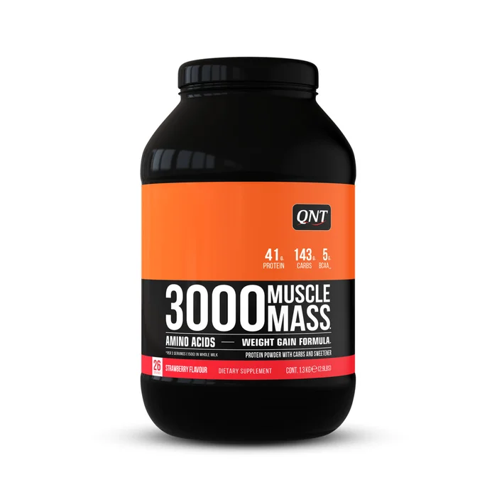 Nutrition protéinée QNT 3000 Muscle Mass – Chocolat [Taille 1300 g]