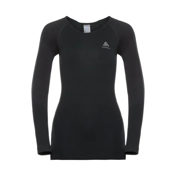 Offre Spéciale T-shirt thermique Odlo ML PERFORMANCE WARM Black/Concrete Grey