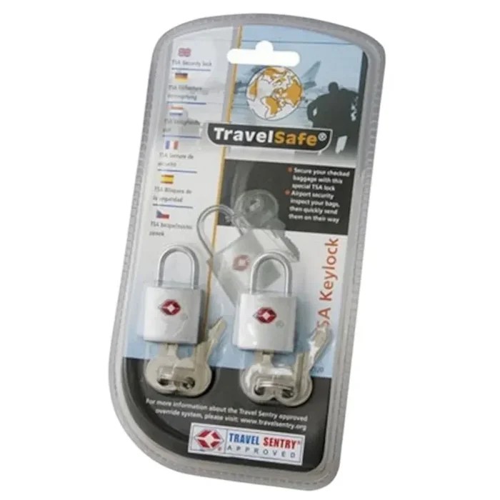 Original TravelSafe Travellock TSA avec clé, 2 pièces.