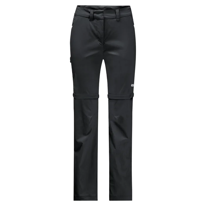Pantalon impermu00e9able u00e0 fermeture u00e9clair femme Jack Wolfskin Overland Away [Taille 36 Court]