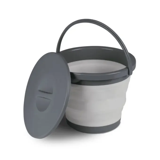 Pas Cher Seau Kampa COLLAPSIBLE BUCKET 5L grey