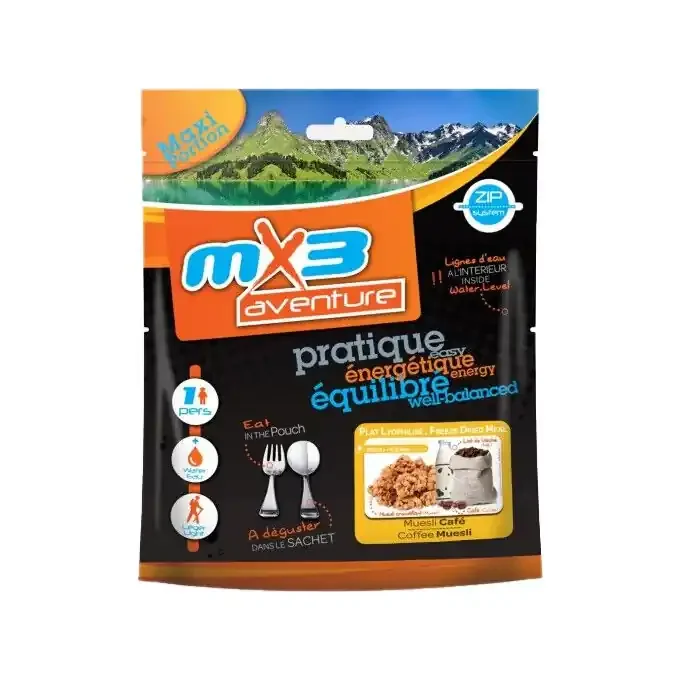 Petit déjeuner lyophilisé MX3 Muesli café Livraison Express