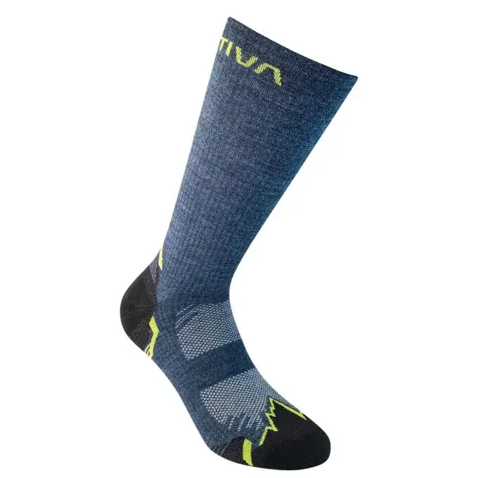 Petit Prix Chaussettes de randonnée unisexe La Sportiva – Storm Blue/Lime Punch