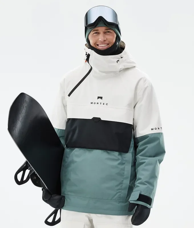 Petit Prix Montec Dune Veste Snowboard Homme Old White/Black/Atlantic