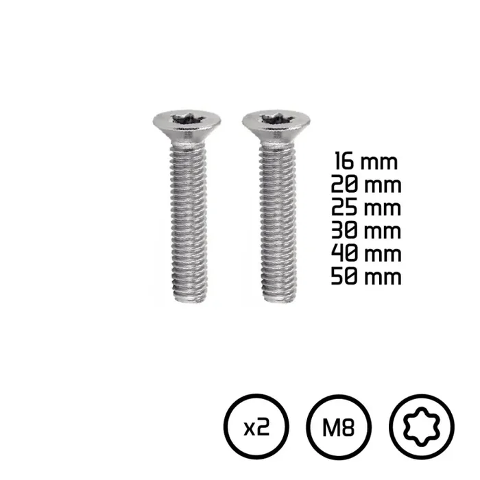 Petit Prix Visserie marine pour foil torx (2 pcs) – m8