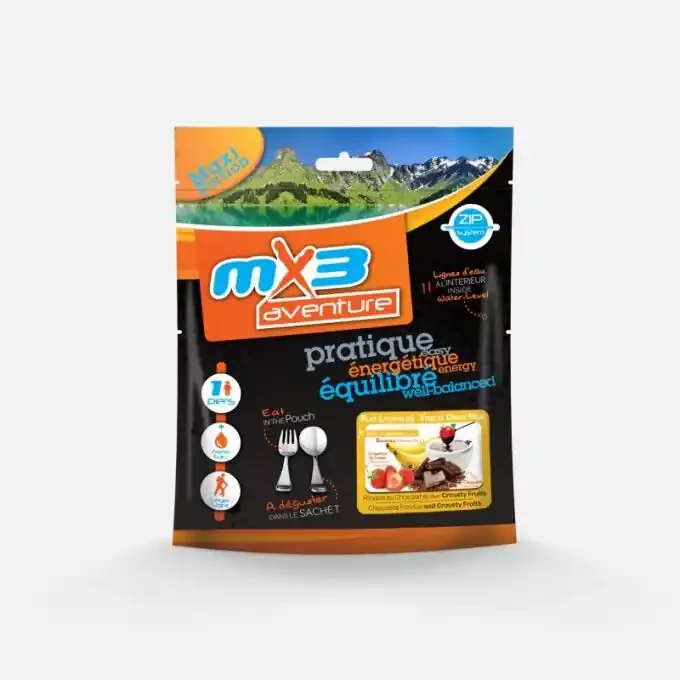 Plat lyophilisé MX3 Fondue au chocolat & au crousty fruits Produit De Marque