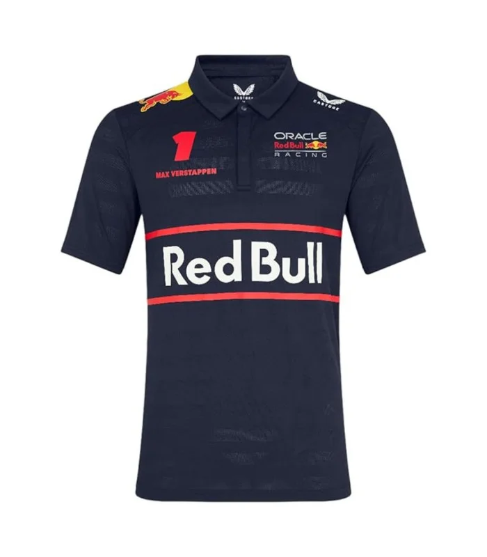 Polo à manches courtes Oracle Red Bull Racing Teamline pour homme, Max Verstappen – Ciel nocturne