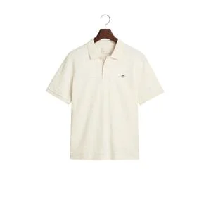 Polo à rayures texturées