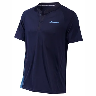 Polo Babolat Homme Performance Polo Black Parisian Blue