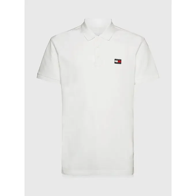 Polo classique à badge Tommy Hilfiger TJM CLSC XS BADGE PO White Marque