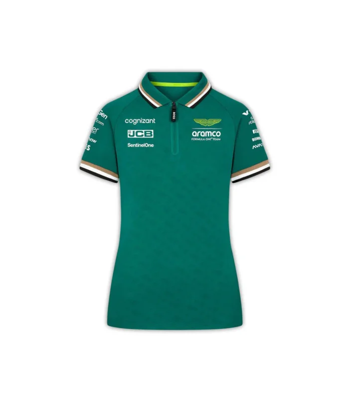 Polo de l’équipe Aston Martin Officiel Formule 1 Femme Vert
