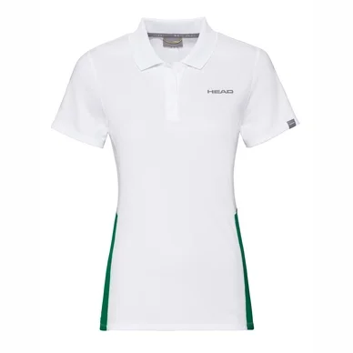 Polo HEAD Filles Club Tech White Green