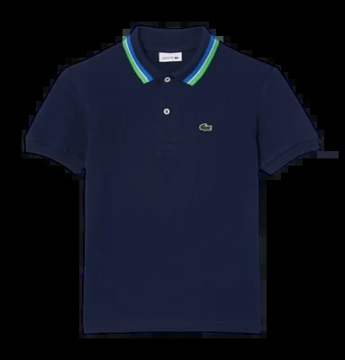 Polo Lacoste Garçon PJ9702 Navy Blue/Ladigue-White-S
