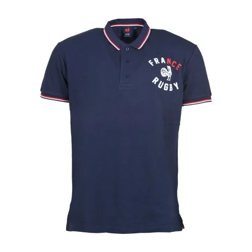 Polo Manches Courtes France Rugby Marine Homme