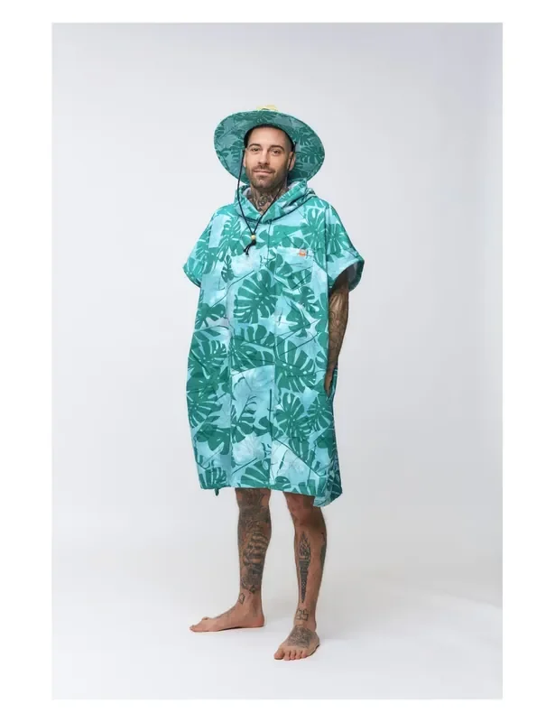 Populaire Poncho AFTER Big Leaves – Green
