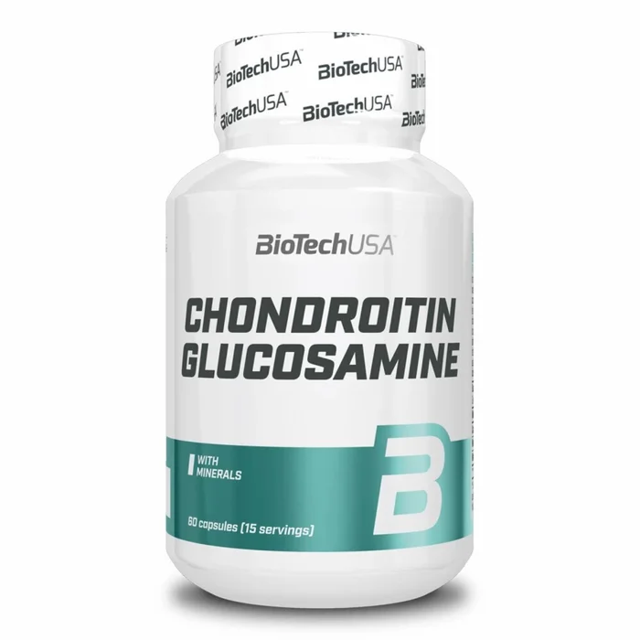 Pot de compléments alimentaire 60 gélules Biotech USA Chondroitin Glucosamin