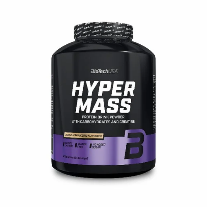 Pot de prise de masse Biotech USA hyper mass – Caramel-cappuchino – 4kg