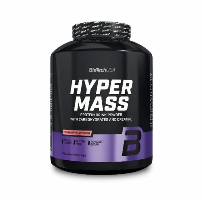 Pot de prise de masse Biotech USA hyper mass – Fraise – 4kg
