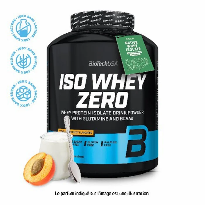 Pot de protéines Biotech USA iso whey zero lactose free – Cookies & cream – 2,27kg