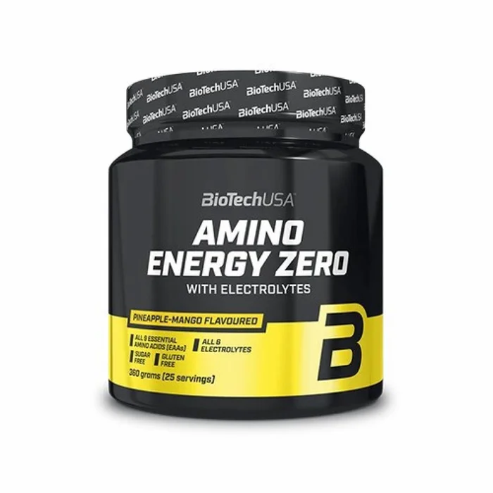 Pots d’acides aminés avec électrolytes Biotech USA amino energy zero – Ananas-mangue – 360g
