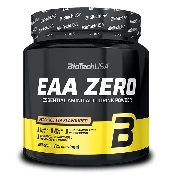 Pots d’acides aminés Biotech USA eaa zero – Thé glacé aux pêches – 350g