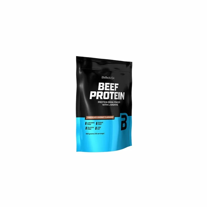 Pots de protéines de bœuf Biotech USA – Fraise – 500g
