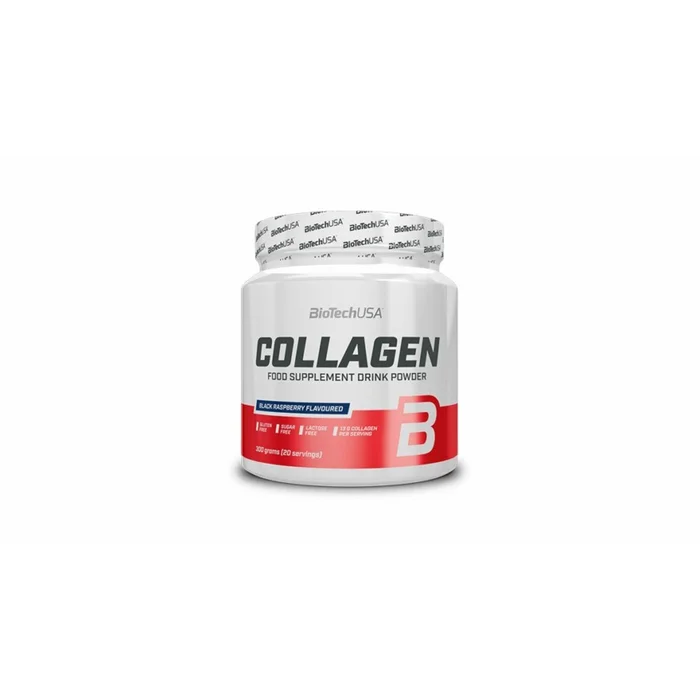 Pots de vitamine collagène Biotech USA – Framboise noire – 300g