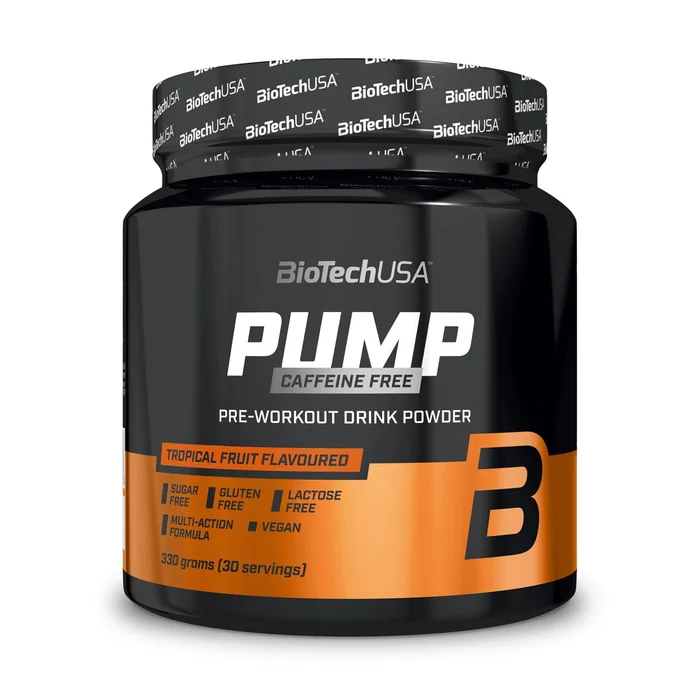 Poudre pour boisson Fruit tropicaux Biotech USA Pump Caffeine free [Taille 330 g]