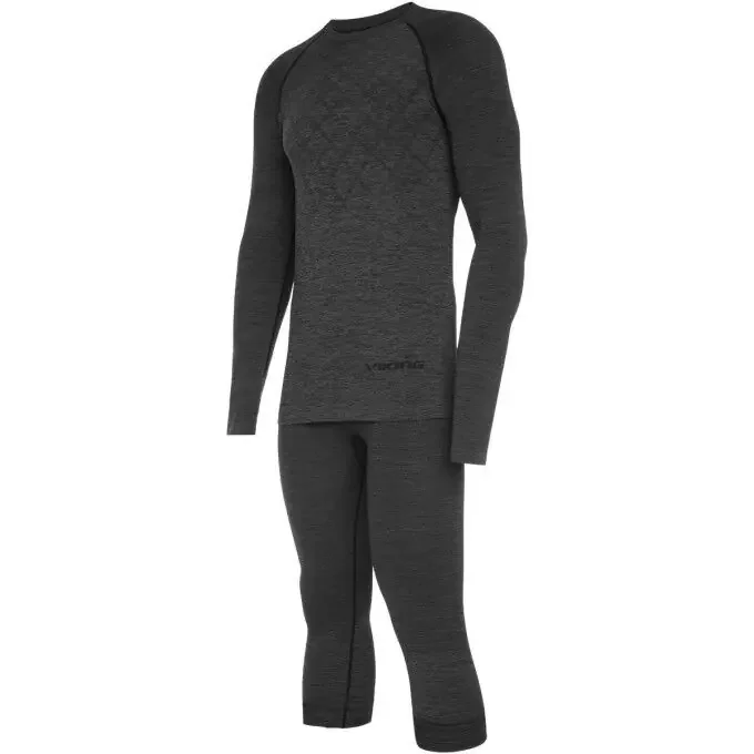 Première couche Viking LUCAS BAMBOO MAN ¾ SET Grey Pas Cher