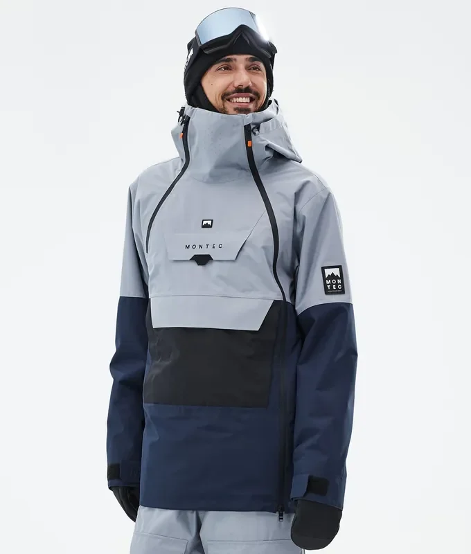 Promotion Montec Doom Veste Snowboard Homme Soft Blue/Black/Dark Blue