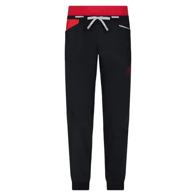 Promotion Saisonnière Pantalon d&rsquo;escalade femme La Sportiva Mantra – Black/Hibiscus